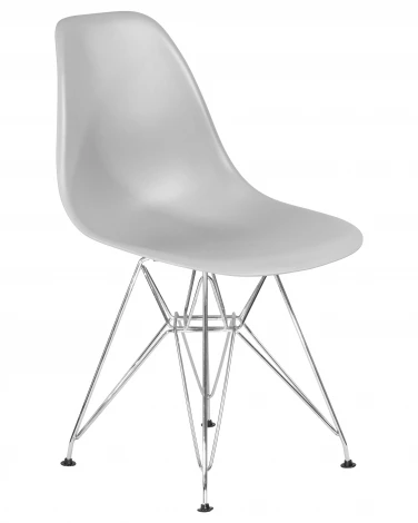 Стул обеденный DSR (ножки хром, цвет светло-серый (GR-01))