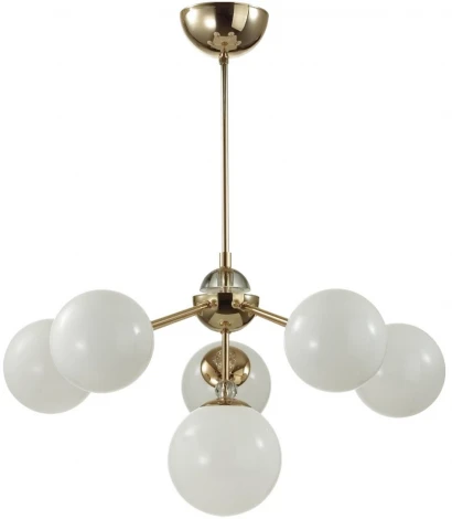 Потолочная люстра на штанге Lumion Marsha 6536/6C золотой E27 6*40W 220V (шарики)