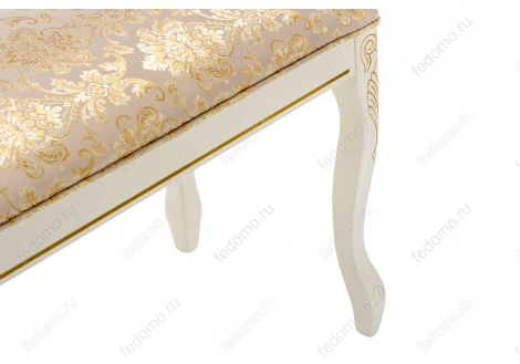 Банкетка Woodville Валентино патина золото / бежевый 309320