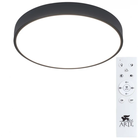Потолочный светильник круглый Arte Lamp Arena A2661PL-1BK (LED, 220V, пульт управления, круглые)