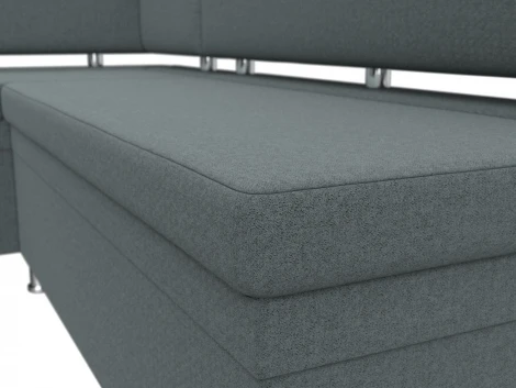 Диван кухонный угловой Стайл левый угол (Серый/Рогожка) Лига Диванов арт.122526L