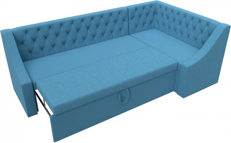 Диван кухонный угловой Мерлин правый угол (Голубой/Рогожка) Лига Диванов арт.123228