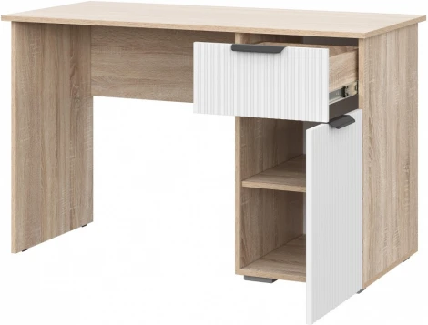 Компьютерный стол Woodville Стокгольм СТП03-1200 120х57х75 дуб сонома / line софт пломбир