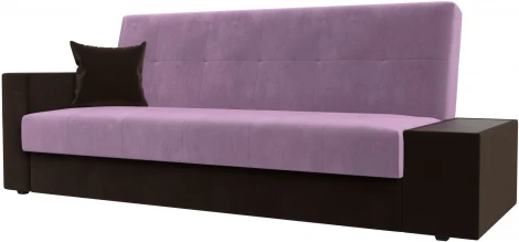 Диван-книжка Лига-020 стол справа (Сиреневый,Коричневый/Микровельвет) Лига Диванов арт.118509