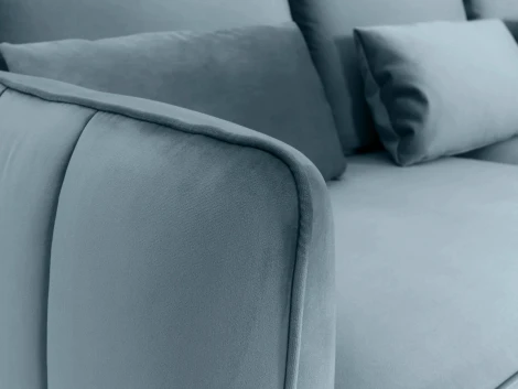 Диван Amsterdam трехместный ОГОГО (арт.342353), (Ткань/Голубой)