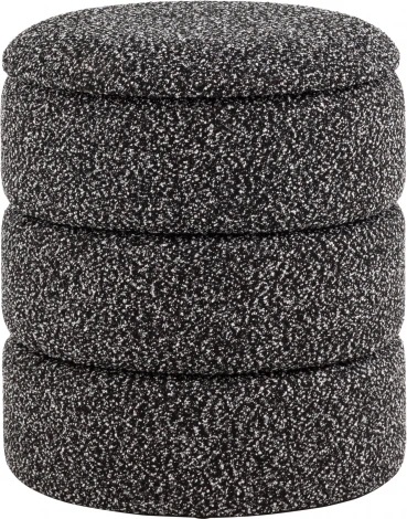 Пуф с ящиком Hive XS букле черный меланж, Stool Group