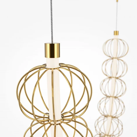 Подвесной светильник Maytoni Golden Cage MOD216PL-L55G3K (LED, 220V, на проводе, шарики)