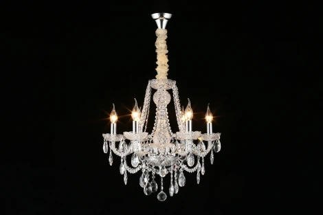 Подвесная люстра Koletta APL.755.03.06 (220V, хрусталь, подвески, на цепи, свеча)