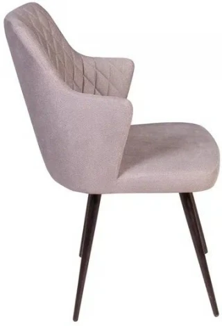 Стул поворотный на 360 градусов Hunt ромб, бархат пепельно-бежевый 25 / чёрный конус Top Concept арт.13767