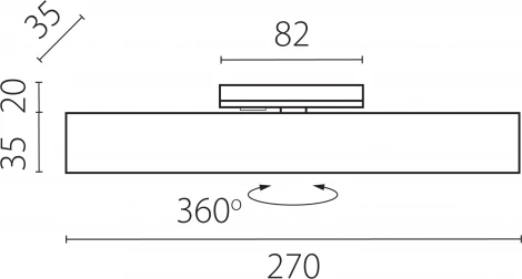 Трековый светильник однофазный 20W 220V Lightstar Lilla 202036 (LED)
