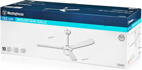 Вентилятор потолочный Westinghouse Mountain Gale, 3 лопасти, белый