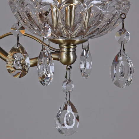 Подвесная люстра ILLUMICO IL0265-5PSQ-24 AB CASTOR (220V, на цепи, подсвечник, свеча)