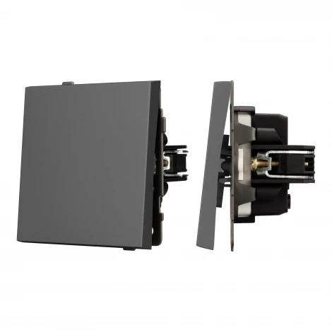 Механизм выключателя одноклавишный перекрёстный SWT-TENDO-MKX1-SFPL-GR (230V, 10A) (Arlight) 054573