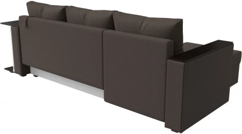 Диван угловой Атланта Лайт левый угол (Коричневый/Рогожка) Лига Диванов арт.121163L