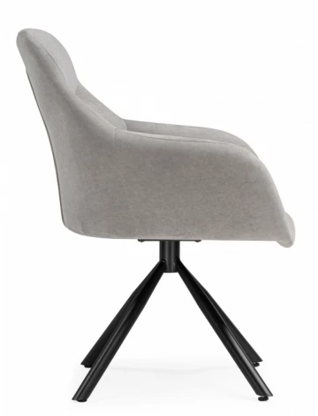 Обеденный стул Woodville Бартон (Металл, Ткань/Черный) арт.621841