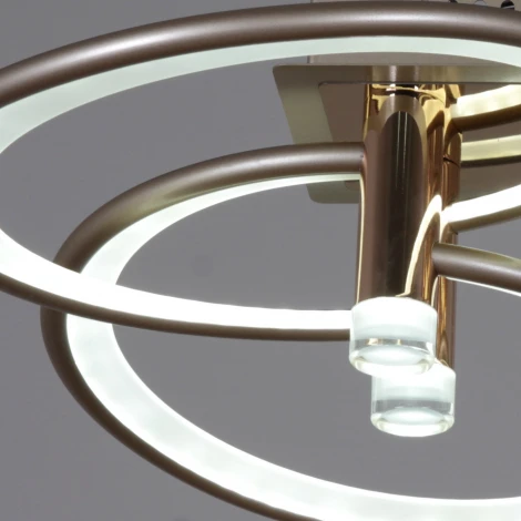 Потолочная люстра светодиодная с управлением смарфоном и пультом Reluce 09253-0.3-4S Champaign silver (регулировка яркости, 220V)