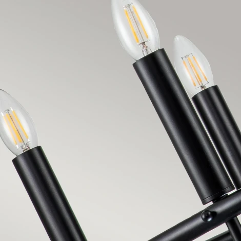 Подвесная люстра Kichler Capitol Hill KL-CAPITOL-HILL6-BLK (220V, на цепи, свеча)