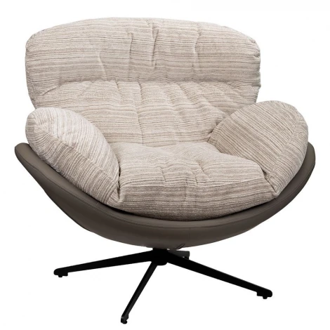 Кресло BLISS латте, экокожа, шенилл Bradex Home FR 1084