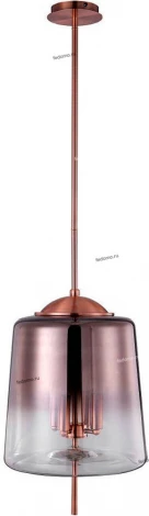 Люстра потолочная Crystal Lux Milagro, 4 лампы, медь с дымчатым