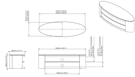 Тумба под ТВ AVF Buckingham FS1400BUCB