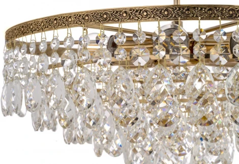 Потолочная люстра на штанге Arti Lampadari Castellana Gold Castellana E 1.3.46.608 G (220V, хрусталь)