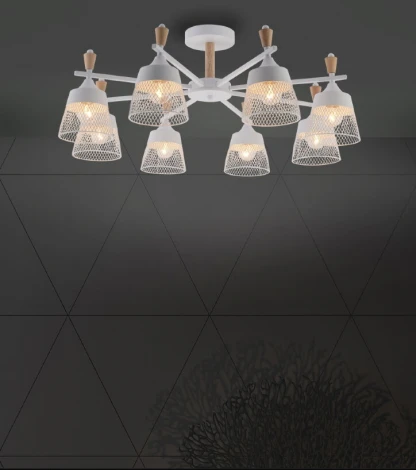 Потолочная люстра на штанге Seven Fires Olban SF3389/8C-WT-WD