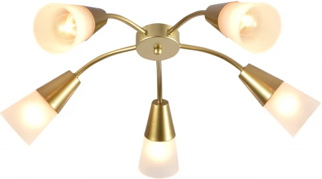 Потолочная люстра на штанге Escada Aquilegia 1100/5P Gold (220V)