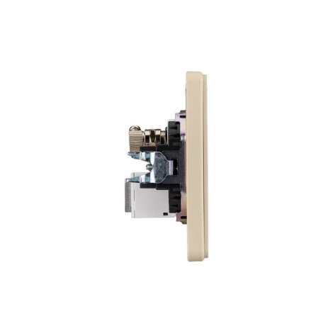 Розетка компьютерная RJ45 кат6 + TV с/у шелк Kranz Round KR-78-0722-7