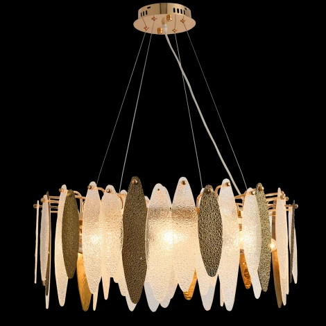 Подвесная люстра Natali Kovaltseva Triada 81409/8C GOLD WHITE