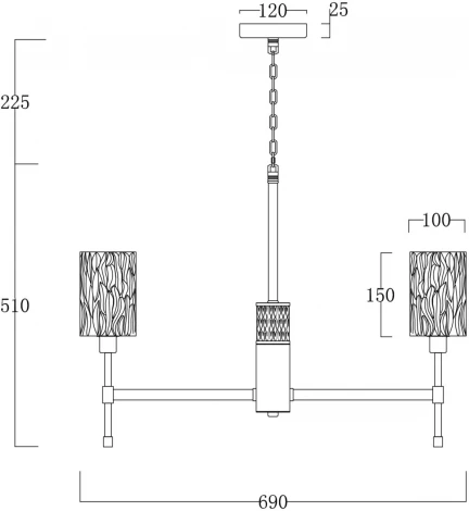 Подвесная люстра Freya Elsa FR5133PL-06CH