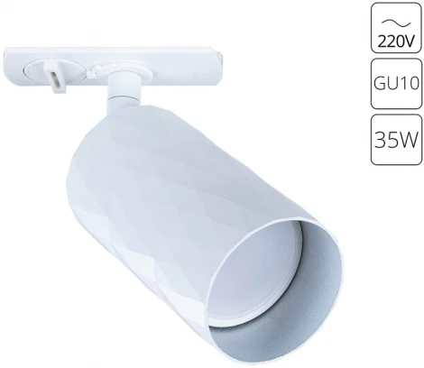 Трековый светильник однофазный 220V Arte Lamp Fang A5560PL-1WH (круглые)