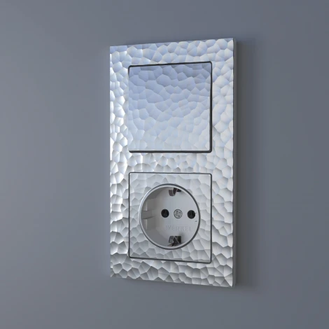 Клавиша для выключателя перекрестного (hammer серебряный) Werkel W1219006 (a052081)