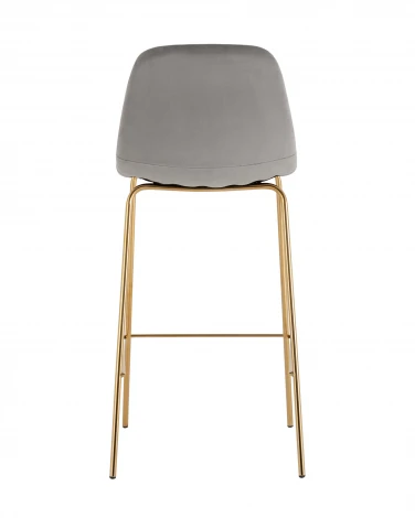 Стул барный Stool Group Валенсия SN велюр серый золотые ножки УТ000036445