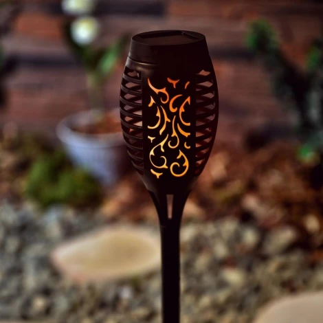 Садовый светильник на солнечной батарее "Маленький факел-1". 12 светодиодов. эффект пламени. 1*2/3ААА Ni-Mh аккумулятор в/к. IP44 Uniel USL-S-184/PM495 SMALL TORCH-1