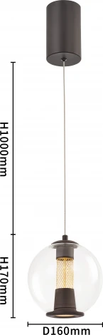 Подвесной светильник Favourite Boble 4550-1P (LED, 220V, на проводе, шар)