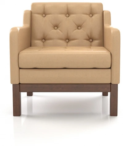 Кресло Arsko Айверс орех кремовый кожзам