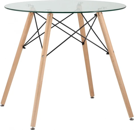Стол Eames DSW  D80 стеклянный Stool Group арт.УТ000039068