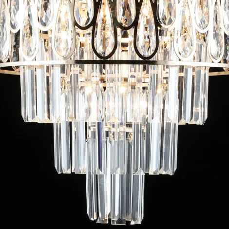 Подвесная люстра каскадная Reluce 02189-0.4-05 FGD (220V, хрусталь, на цепи)