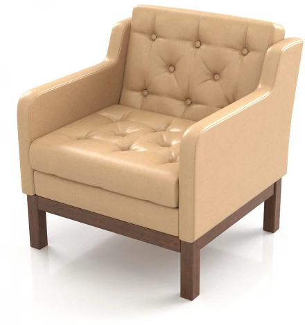 Кресло Arsko Айверс орех кремовый кожзам