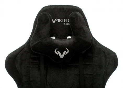 Кресло игровое Zombie VIKING KNIGHT Fabric черный Light-20 с подголов. крестовина металл