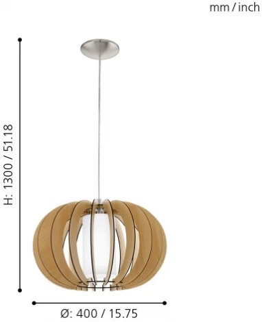 Подвесной светильник Eglo Stellato 1 95598 (220V, на проводе, шар)