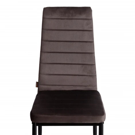 Стул Easy/Изи (мод. JSC02-1)/1 шт. в упаковке металл, флок, 41х52х96см, темно-серый HLR24/черный Tetchair 24596