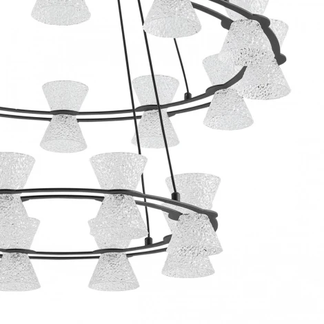 Люстра подвесная Lumion Vinora 8341/70L черный/прозрачный металл/акрил LED 70W 3000K 220V VINORA