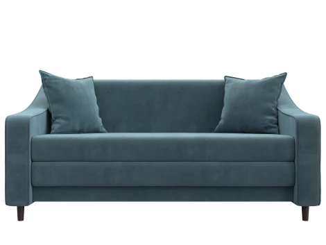 Диван прямой Лига-071 (ЛДСП,Брус,Фанера/Дерево/Велюр/Бирюзовый) Лига Диванов 129764