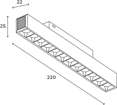 Трековый светильник Downlight светодиодный магнитный Hesby Lighting ElDeko HSBL_0147 (48V)