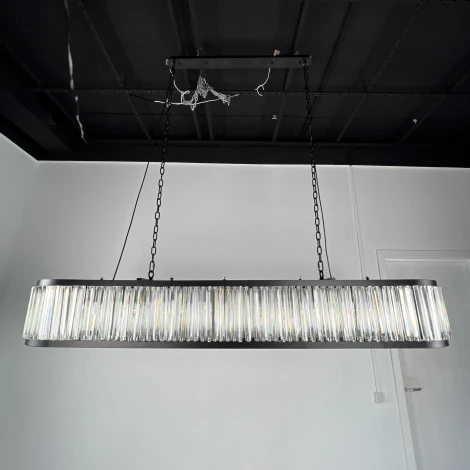 Подвесная люстра RH 1920s Odeon Clear Glass Black 180 ImperiumLoft 248522-22 (248522-22)