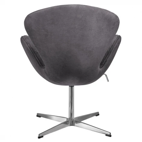 Кресло SWAN STYLE CHAIR тёмно-серый, искусственная замша Bradex Home арт.FR 1046