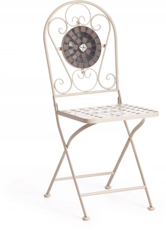 Стул Secret de Maison VICENZA (mod. PL08-7451RV) металл, 36*35*91 см, белый/плитка quot;калейдоскопquot; Tetchair 15268