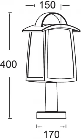 Наземный фонарь Oasis Light UNITE 2736-400 Bl (220V, IP44)