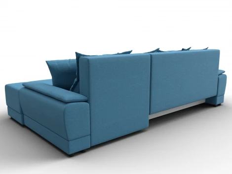 Диван угловой Лига-119 угол правый (ДСП,Брус,Фанера,ЛДС,Рогожка/Голубой) Лига Диванов 137087